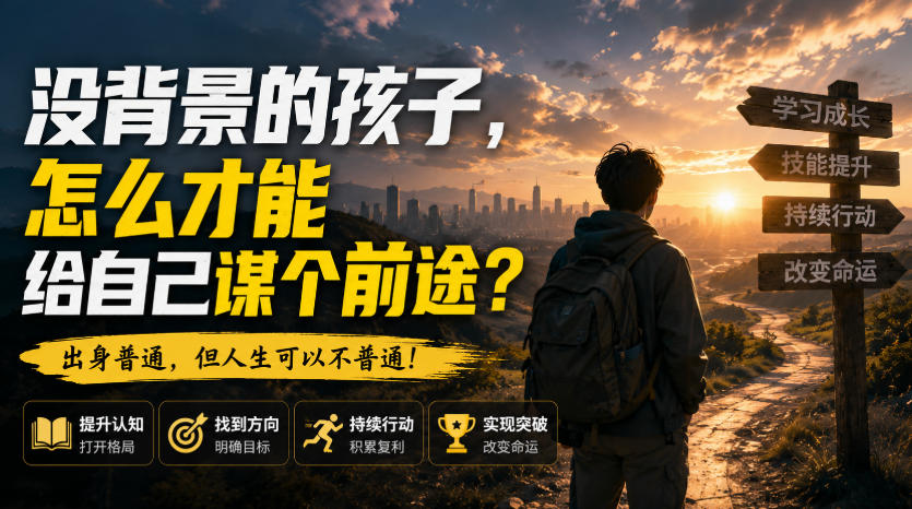 付费文章：没背景的孩子，怎么才能给自己谋个前途？-橙心云网创