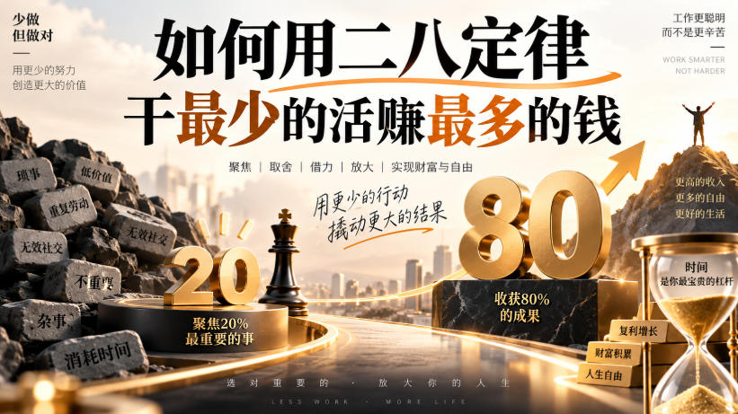 付费文章:如何用二八定律干最少的活賺最多的钱-橙心云网创