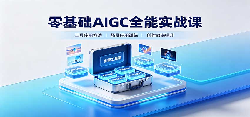 零基础AIGC全能实战课：覆盖绘画、影音、PPT、小说多场景AI创作-橙心云网创
