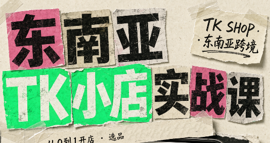 东南亚TK小店实战课(基础+进阶)-橙心云网创