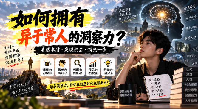 某公众号付费文章：如何拥有异于常人的洞察力？-橙心云网创