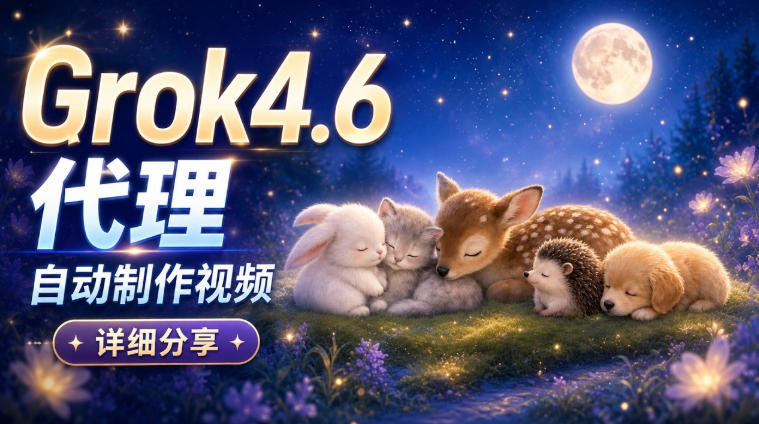 Grok 4.6代理自动制作视频！从提示词到成片全流程详细分享｜AI Agent实操分享-橙心云网创