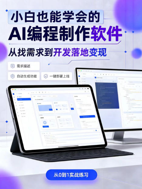 手把手教会你ai编程制作软件到变现全路径，零基础小白轻松上手，从找需求到开发落地变现【揭秘】-橙心云网创