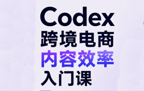 Codex跨境电商内容效率入门课-橙心云网创