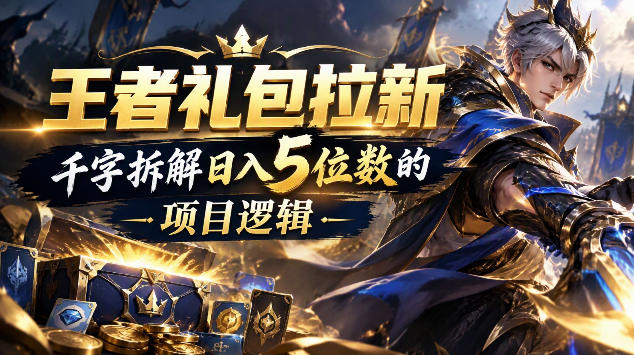 王者游戏礼包拉新_千字拆解日入5位数的项目逻辑-橙心云网创