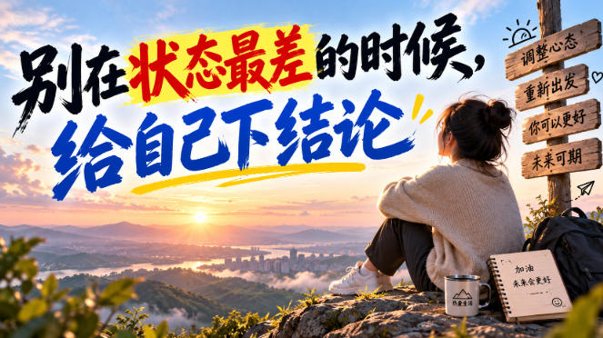 某公众号付费文章:别在状态最差的时候,给自己下结论-橙心云网创