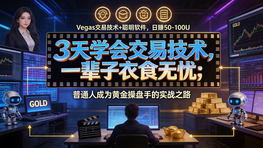 3天学会做交易,普通人快速成为操盘手” Vegas交易系统+聪明软件 , 日赚50-1000U, 长期稳定,小白轻松上手-橙心云网创