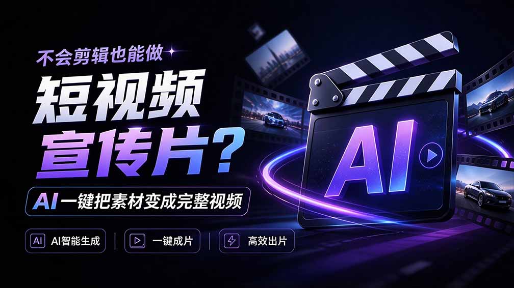 我跪下来了！不会剪辑也能做短视频宣传片？ AI 一键把素材变成完整视频，真是神奇，OpenFilm 超省事-橙心云网创