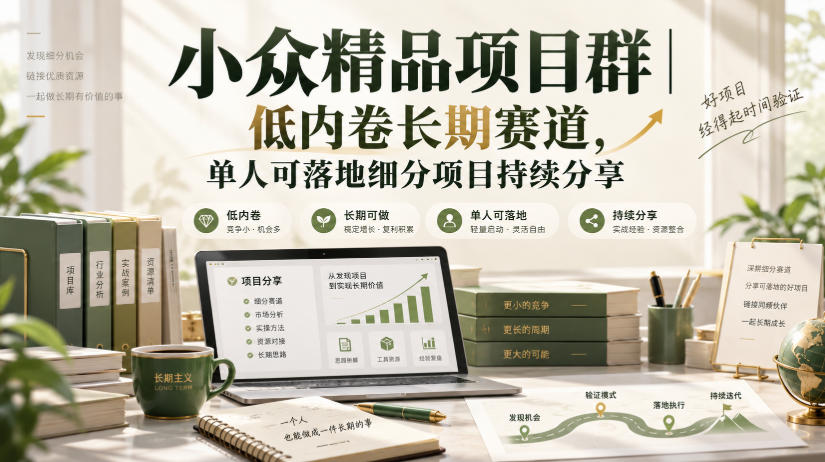 小众精品项目群｜低内卷长期赛道，单人可落地细分项目持续分享-橙心云网创