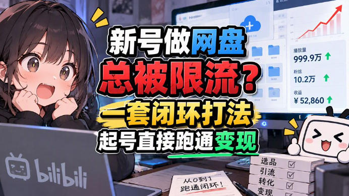 网盘拉新SOP:小白前期宝典,每一步都有明确动作,几千测试出来的打法,全程不限流-橙心云网创