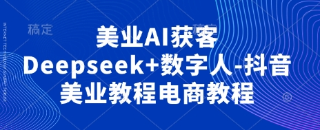 美业AI获客Deepseek+数字人-抖音美业教程电商教程-橙心云网创